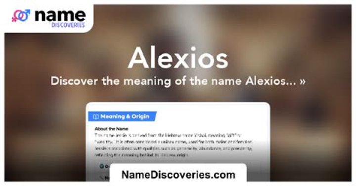 What does the name Alexios mean?