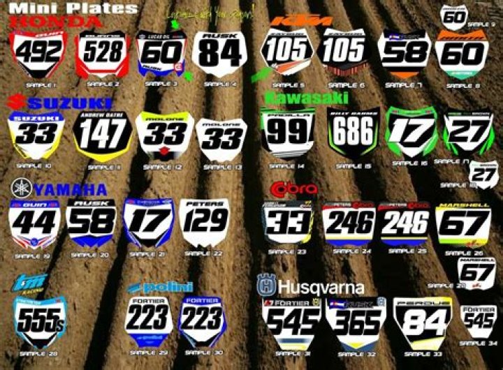 What does the red number plate mean in motocross?