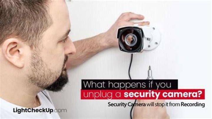 What happens if you unplug a security camera?
