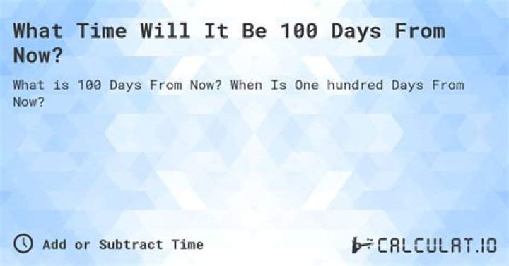 What is 168 days from now?