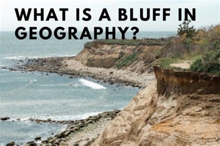 What is a high bluff?