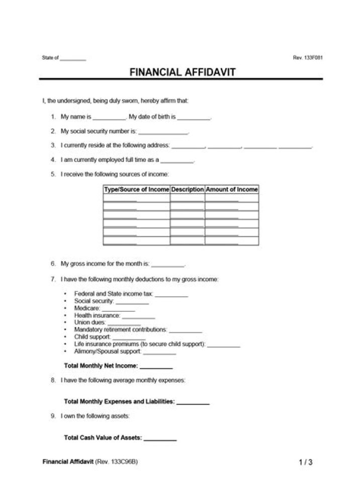 What is an affidavit in Texas?