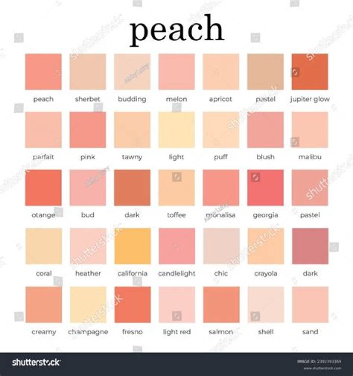 What is another word for peach?