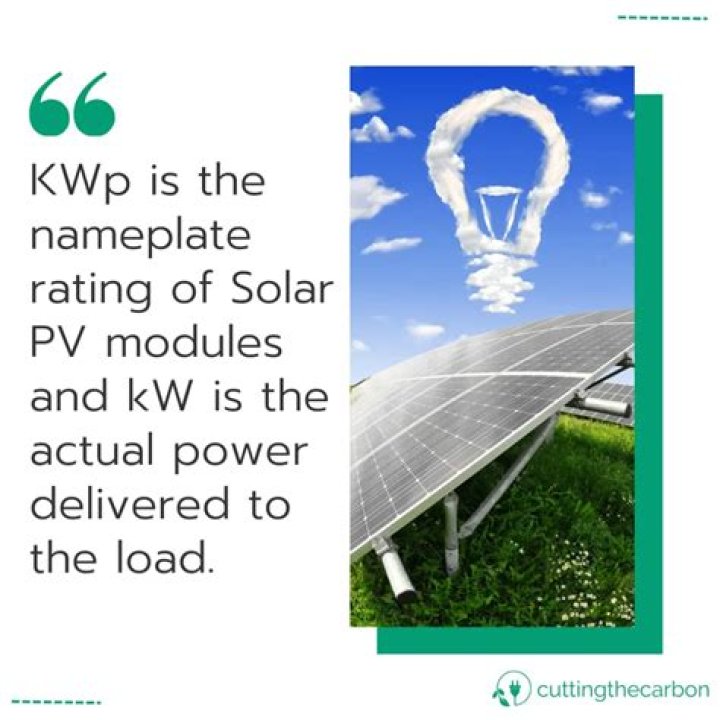 What is kWp in solar?