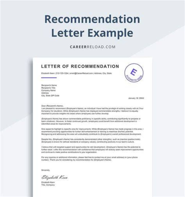 What is reference or recommendation?