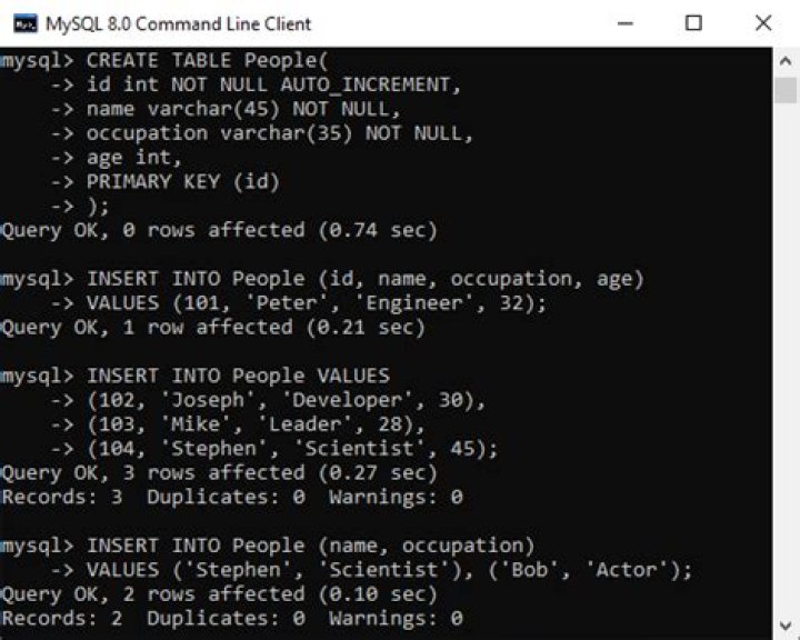 What is SQL insert statement?