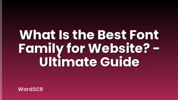 What is the best font family for website?