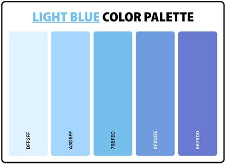 What is the hexadecimal for light blue?