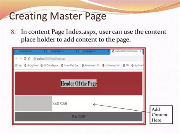 What is the use of master page?