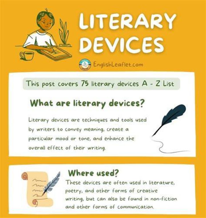 What literary device uses dashes?