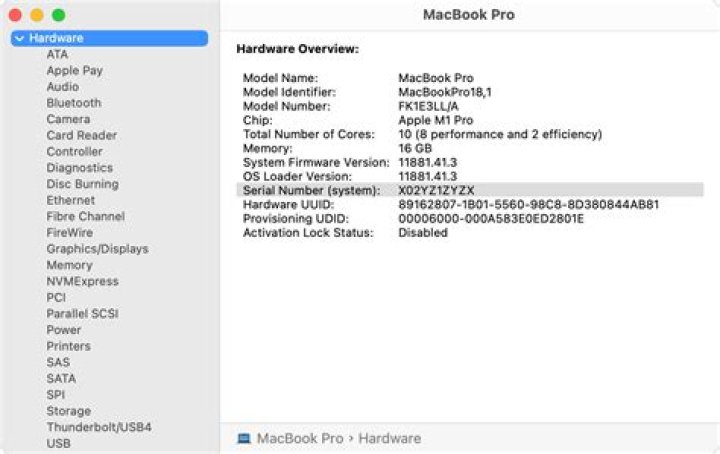 What MacBook Pro do I have by serial number?