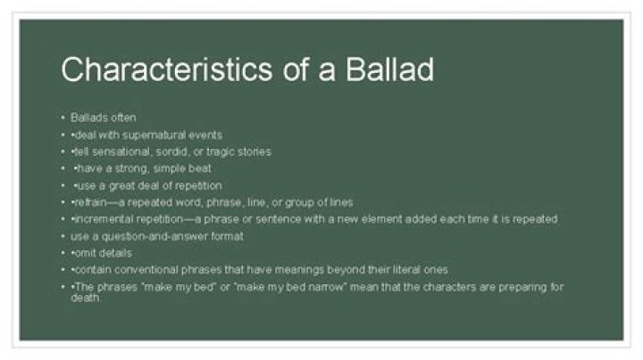 What makes a ballad a ballad?