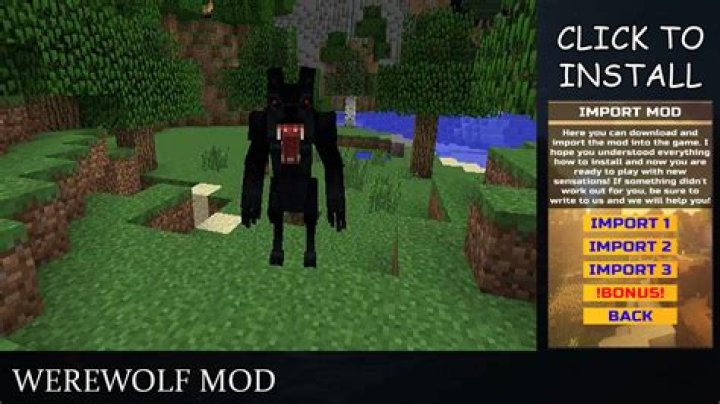 What MOD has werewolves in Minecraft?