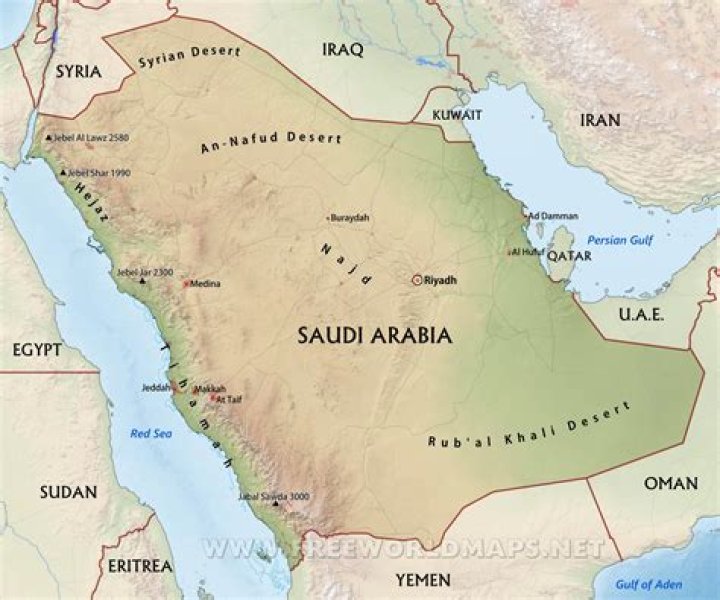 What mountain range is in Saudi Arabia?
