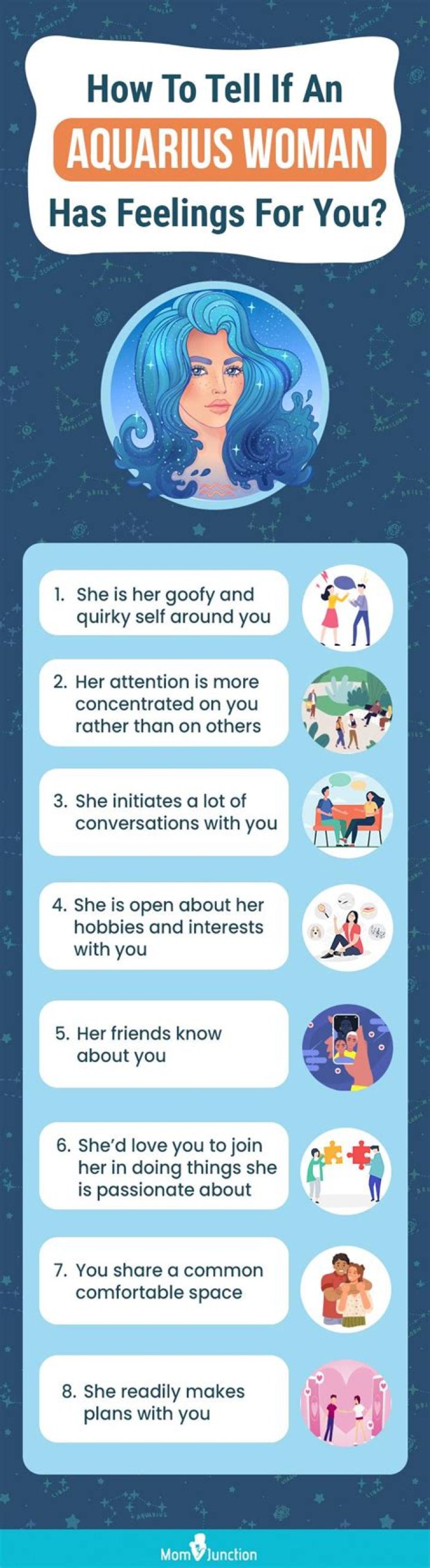 What sign is Aquarius woman attracted?
