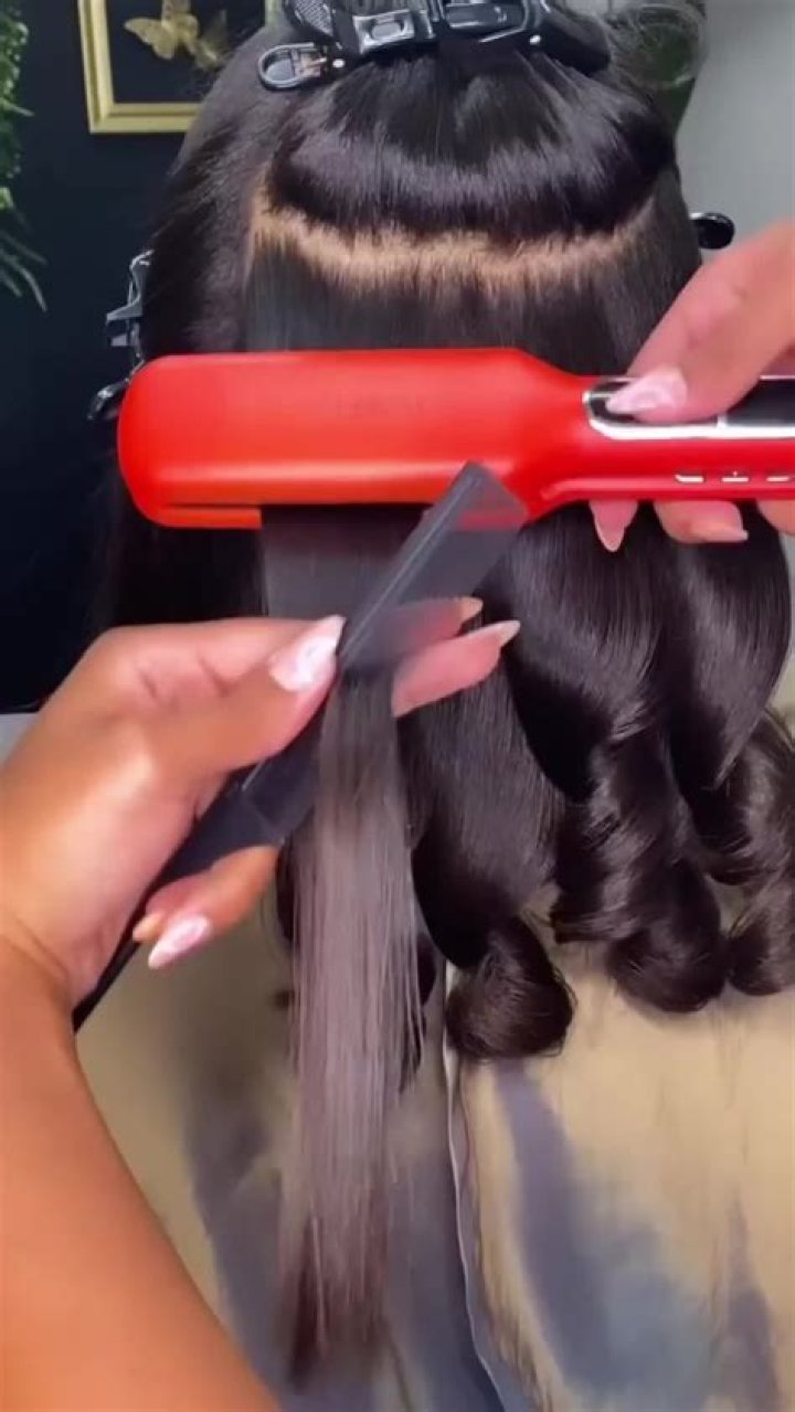 What temp should you flat iron natural hair?