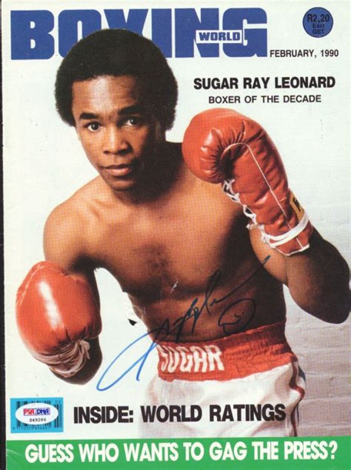 What was Sugar Ray Leonard Boxing record?