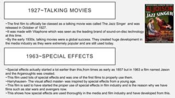 When did talking movies begin?