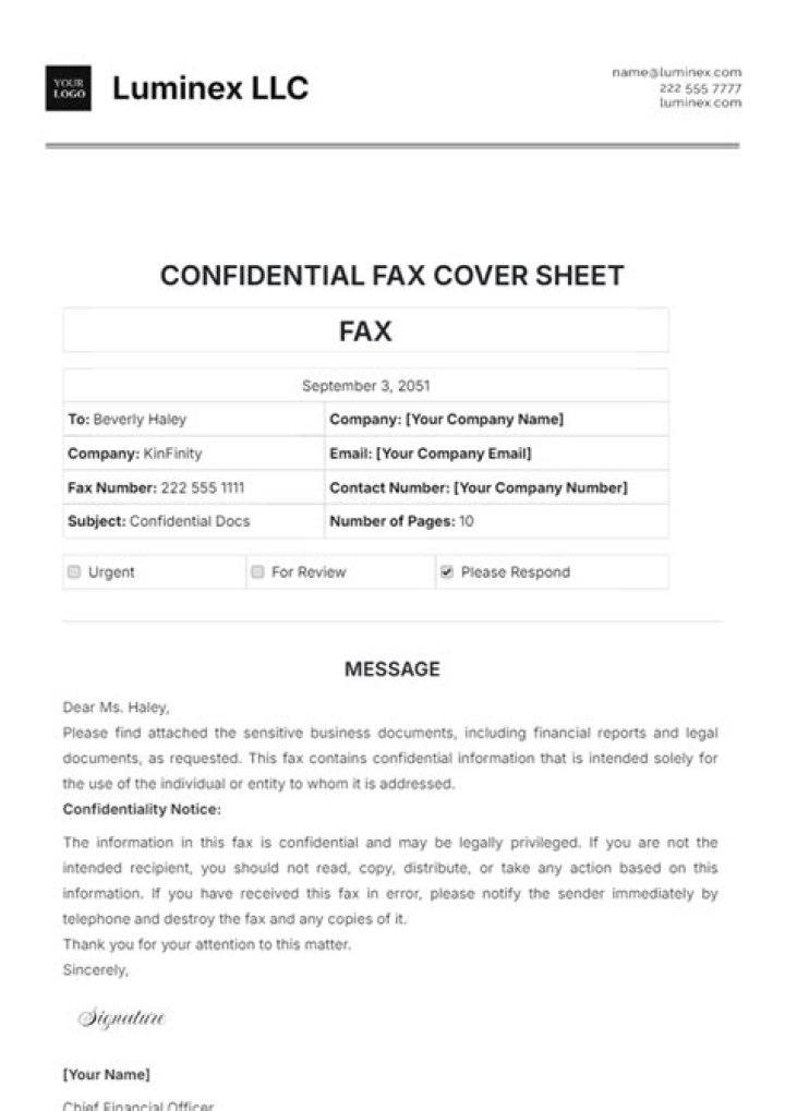 When faxing PHI The cover sheet must contain?