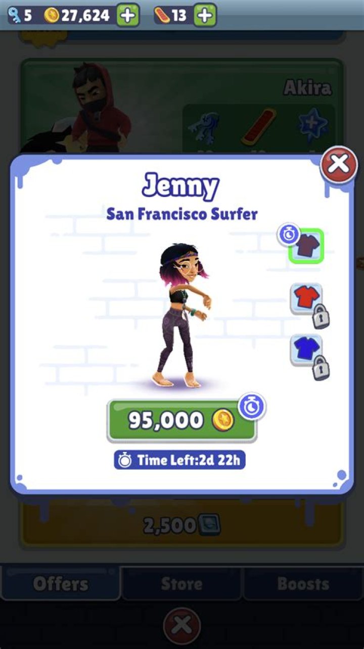 When was Jenny in subway surfers?