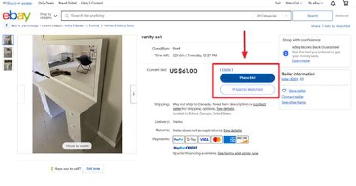 Where are eBay bucks located?