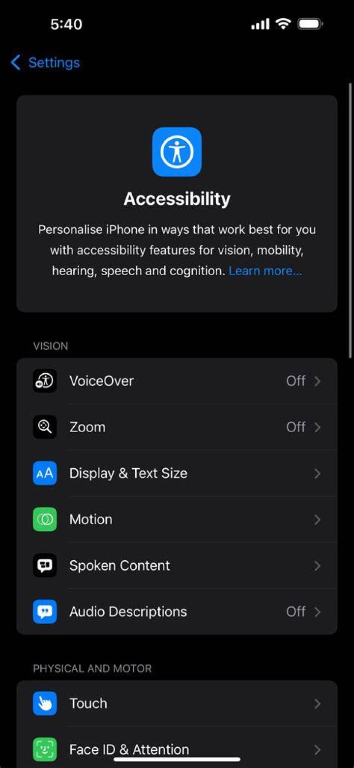 Where is accessibility settings on Vivo?
