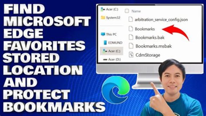 Where is Microsoft edge bookmarks stored?