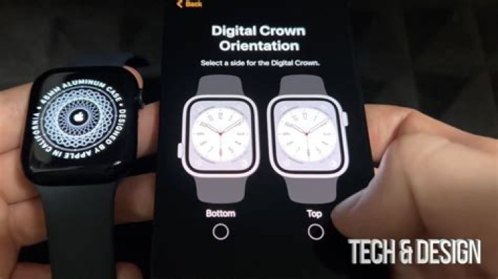 Where is the crown on an Apple watch?