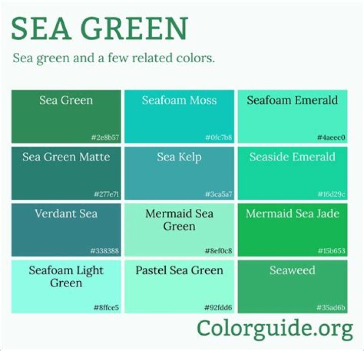 Which Colour can go with sea green?