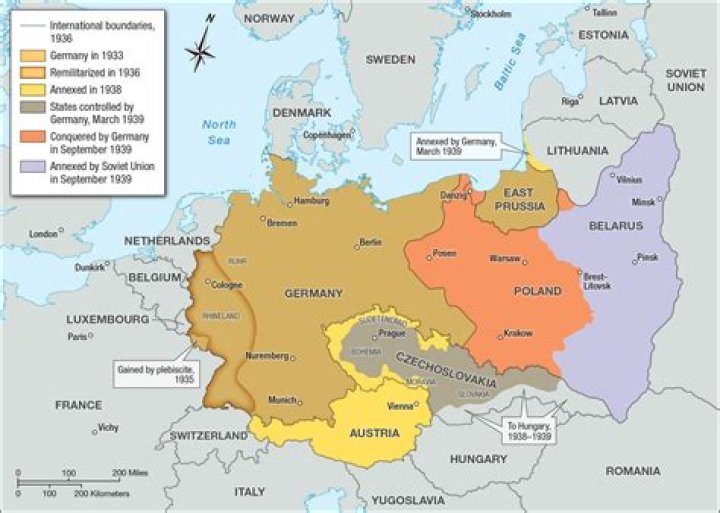 Which countries did Germany invade in 1938?