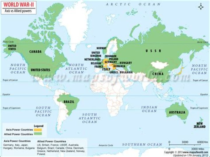 Which countries were involved in ww2 ks2?