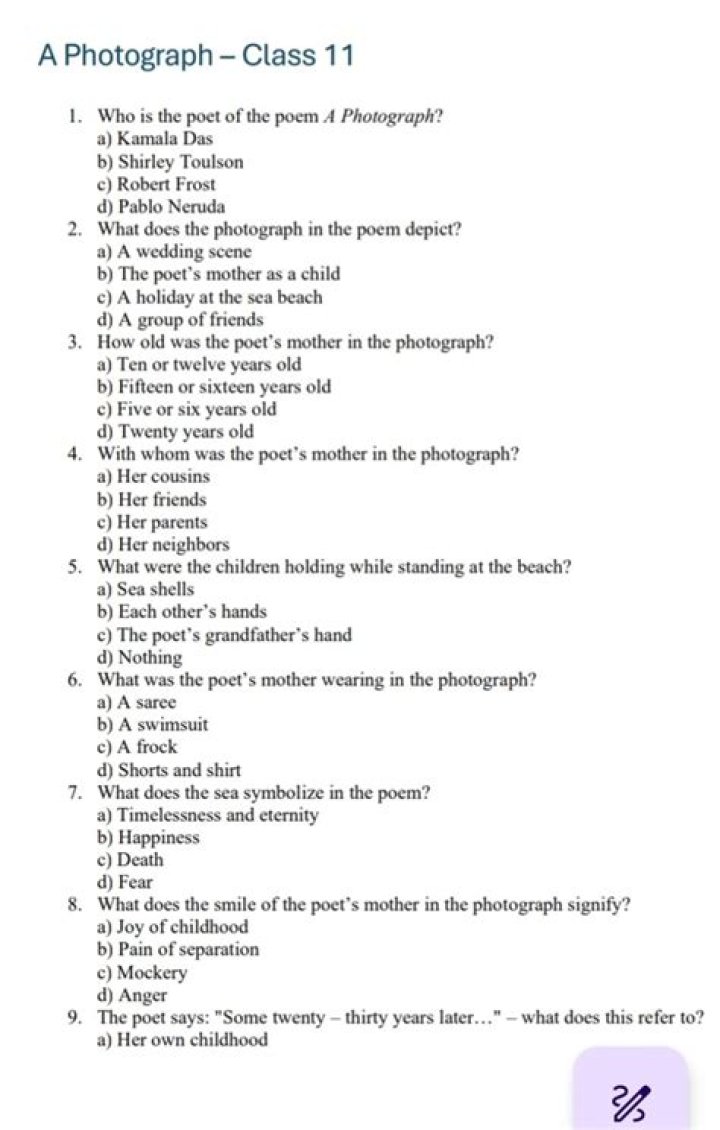 Who is the poet of the poem a photograph?