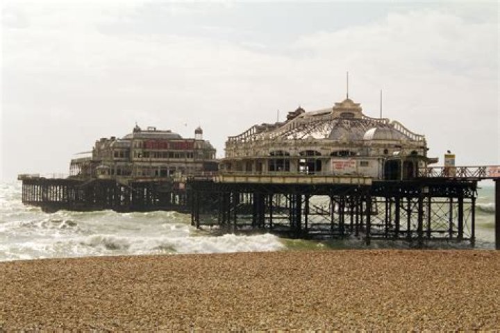 Why did Brighton have two piers?