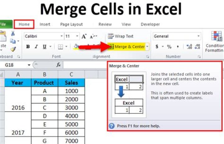 Why won't Excel let me merge and center cells?