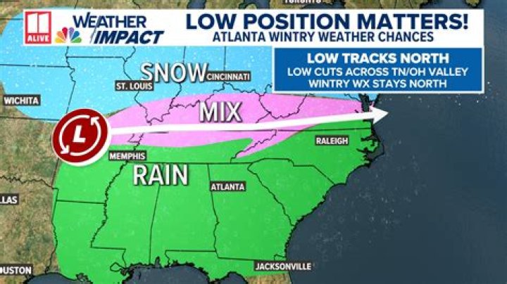 Will it snow this month in Georgia?